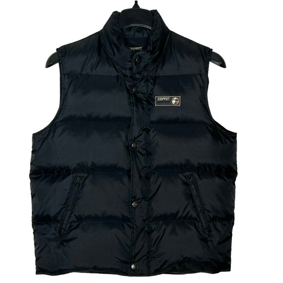 Esprit Men Equipment Arctic Black Button Puffer Down Feather Vest  Size L - Picture 13 of 13
